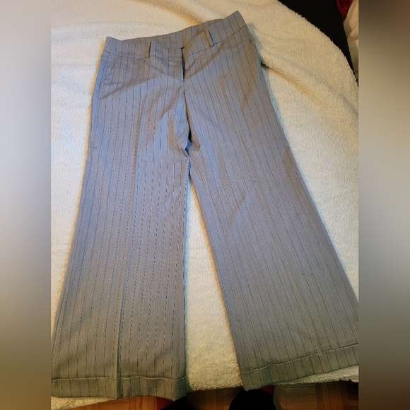 Size 8ish - Naf Naf grey dress pants with pinstripes - Picture 1 of 2